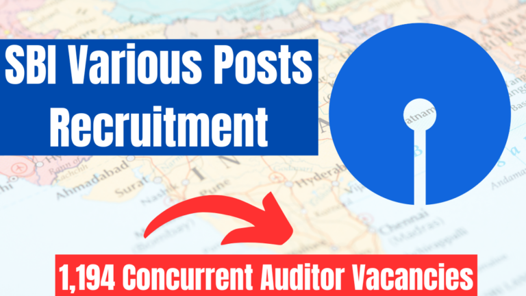 SBI Various Posts Recruitment