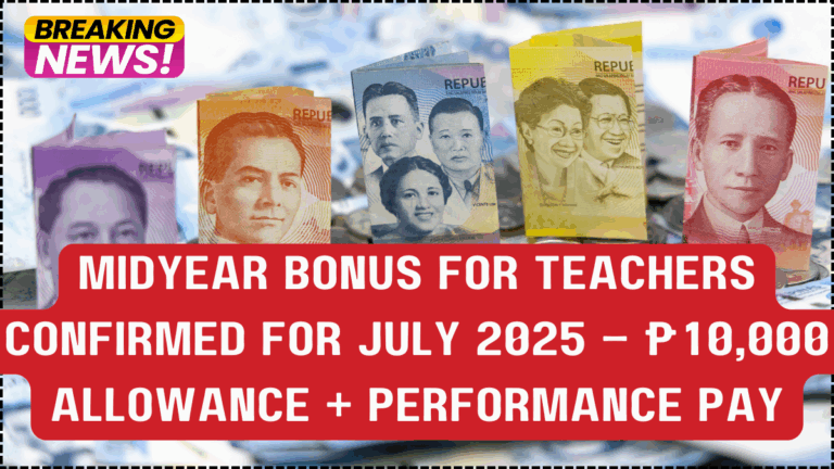 Midyear Bonus for Teachers Confirmed for July 2025 – ₱10,000 Allowance + Performance Pay