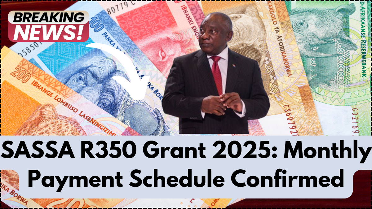 SASSA R350 Grant 2025: Monthly Payment Schedule Confirmed