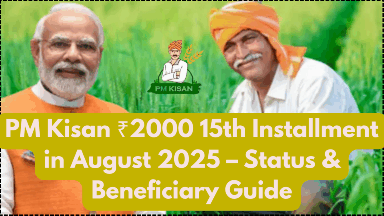PM Kisan ₹2000 15th Installment in August 2025 – Status & Beneficiary Guide