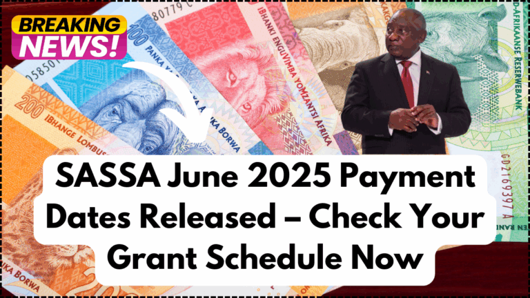 SASSA June 2025 Payment Dates Released – Check Your Grant Schedule Now