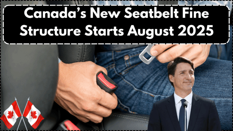 Canada’s New Seatbelt Fine Structure Starts August 2025 – Full Details