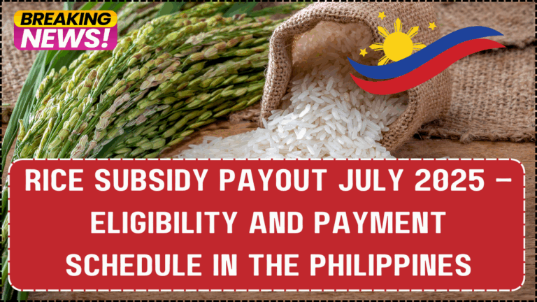 Rice Subsidy Payout July 2025 – Eligibility and Payment Schedule in the Philippines