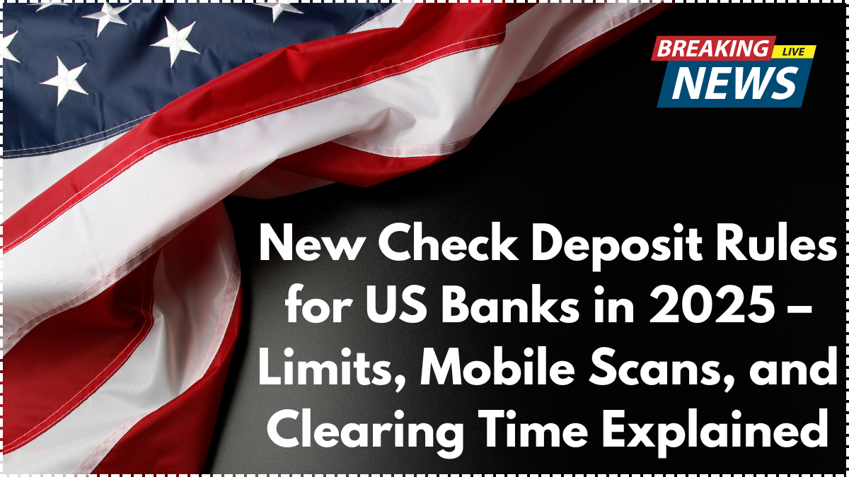 New Check Deposit Rules for US Banks in 2025 – Limits, Mobile Scans, and Clearing Time Explained