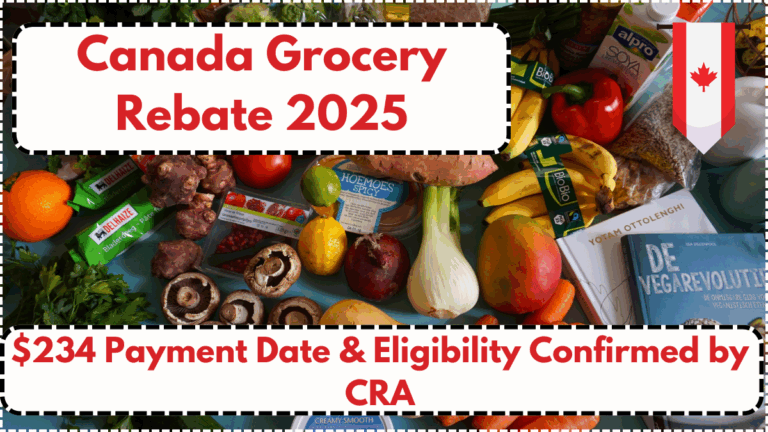 Canada Grocery Rebate 2025: $234 Payment Date & Eligibility Confirmed by CRA