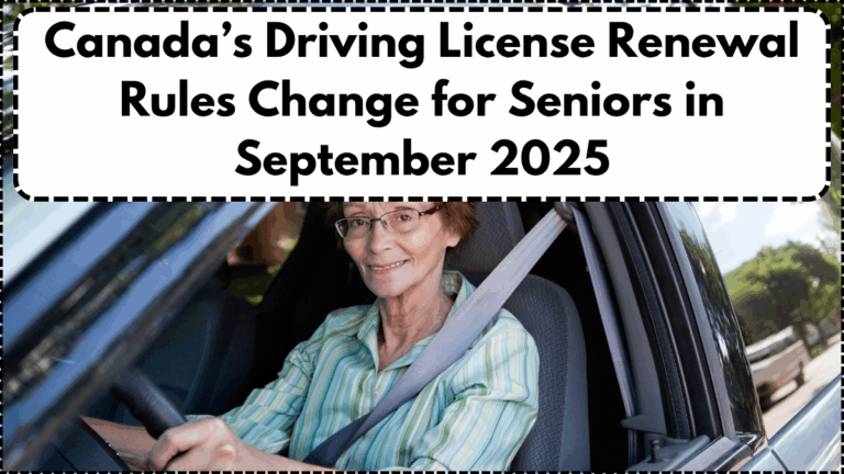 Canada’s Driving License Renewal Rules Change for Seniors in September 2025