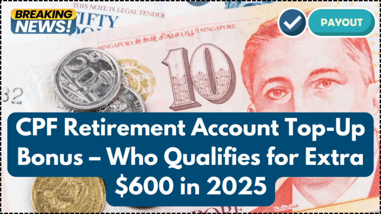 CPF Retirement Account Top-Up Bonus – Who Qualifies for Extra $600 in 2025