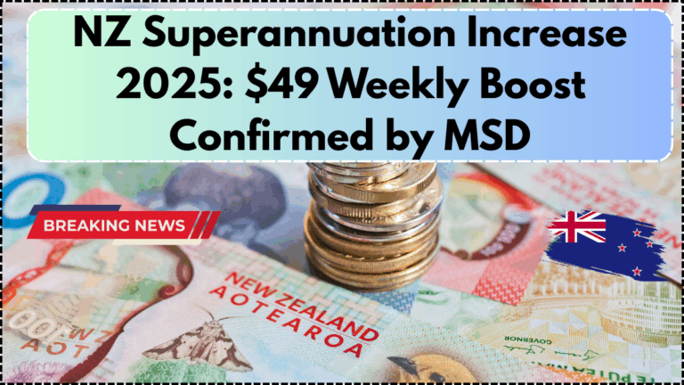 NZ Superannuation Increase 2025: $49 Weekly Boost Confirmed by MSD