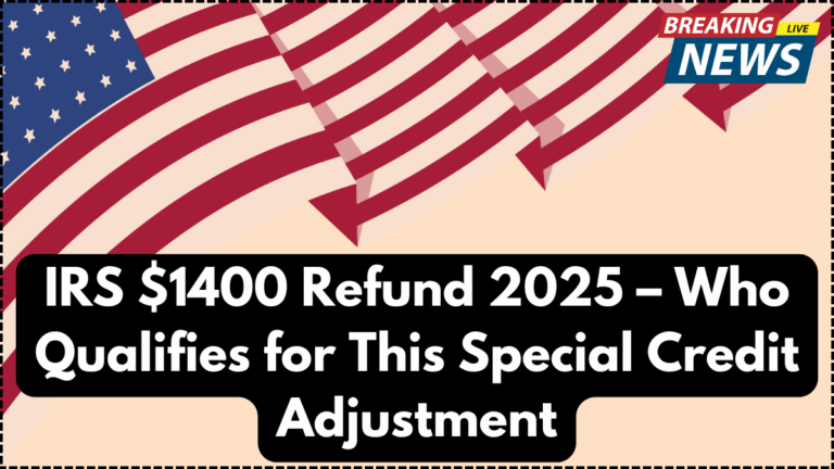 IRS $1400 Refund 2025 – Who Qualifies for This Special Credit Adjustment