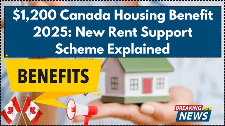 $1,200 Canada Housing Benefit 2025: New Rent Support Scheme Explained