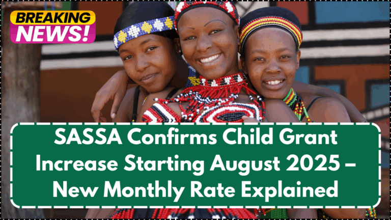 SASSA Confirms Child Grant Increase Starting August 2025 – New Monthly Rate Explained