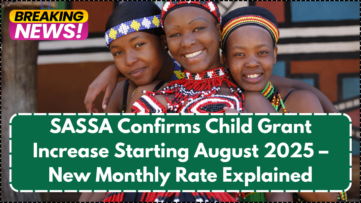 SASSA Confirms Child Grant Increase Starting August 2025 – New Monthly Rate Explained
