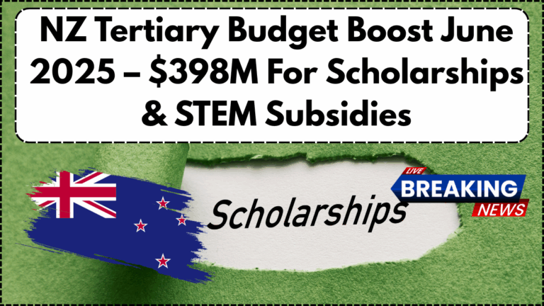 NZ Tertiary Budget Boost June 2025 – $398M For Scholarships & STEM Subsidies